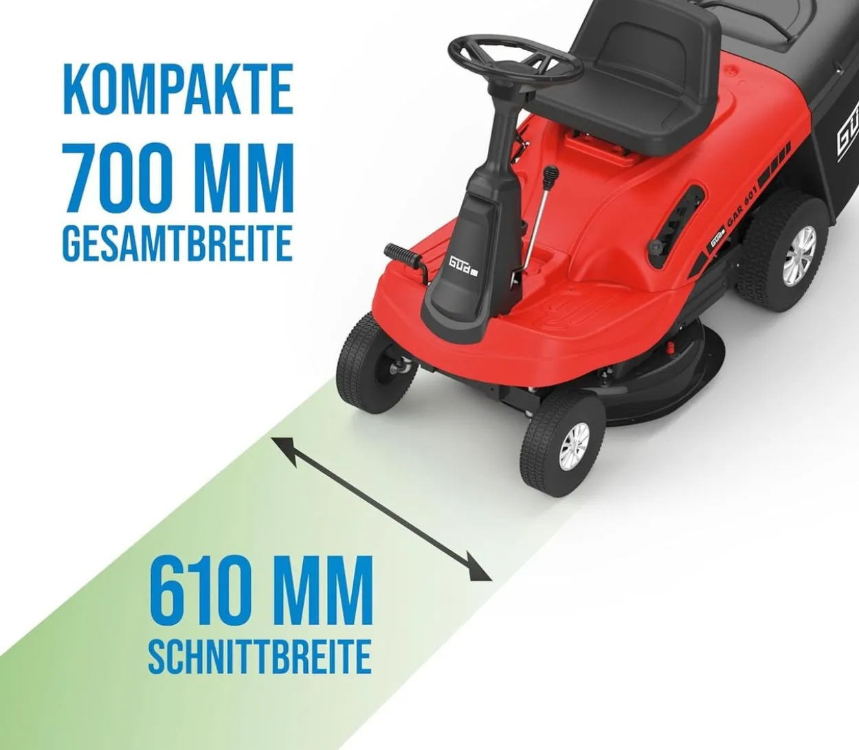 Aufsitzrasenmäher GAR 601 rot