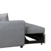 Ausziehbares Bettsofa Sofa mit Bettfunktion - Hellgrau