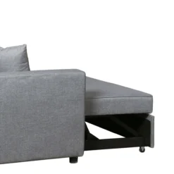 Ausziehbares Bettsofa Sofa mit Bettfunktion - Hellgrau