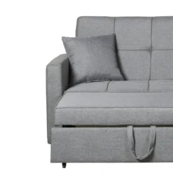 Ausziehbares Bettsofa Sofa mit Bettfunktion - Hellgrau