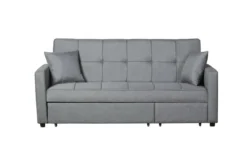 Ausziehbares Bettsofa Sofa mit Bettfunktion - Hellgrau