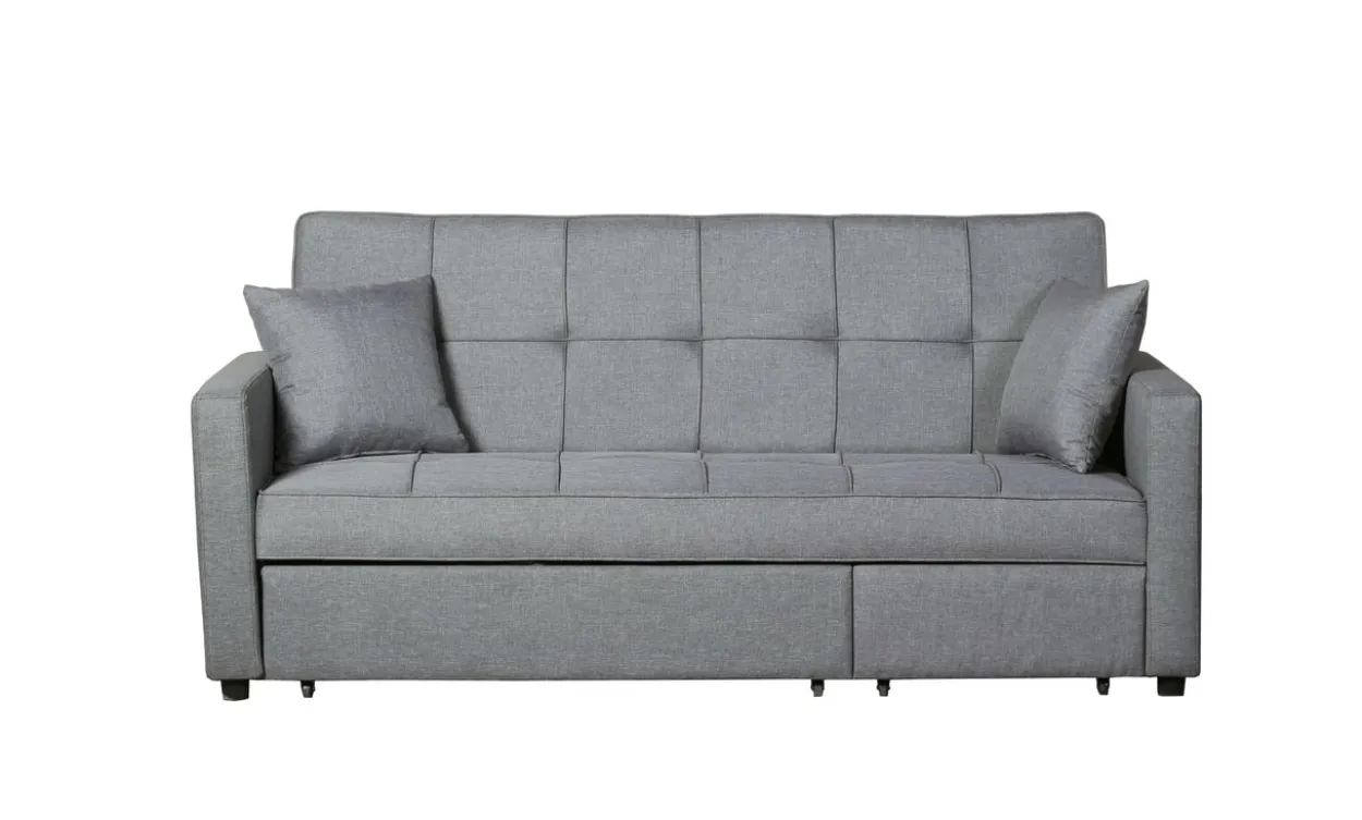 Ausziehbares Bettsofa Sofa mit Bettfunktion - Hellgrau