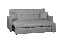 Ausziehbares Bettsofa Sofa mit Bettfunktion - Hellgrau