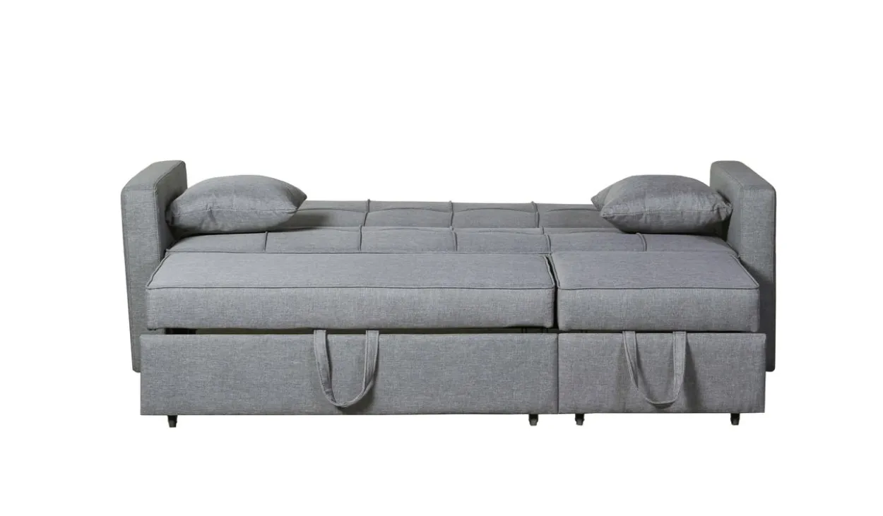 Ausziehbares Bettsofa Sofa mit Bettfunktion - Hellgrau