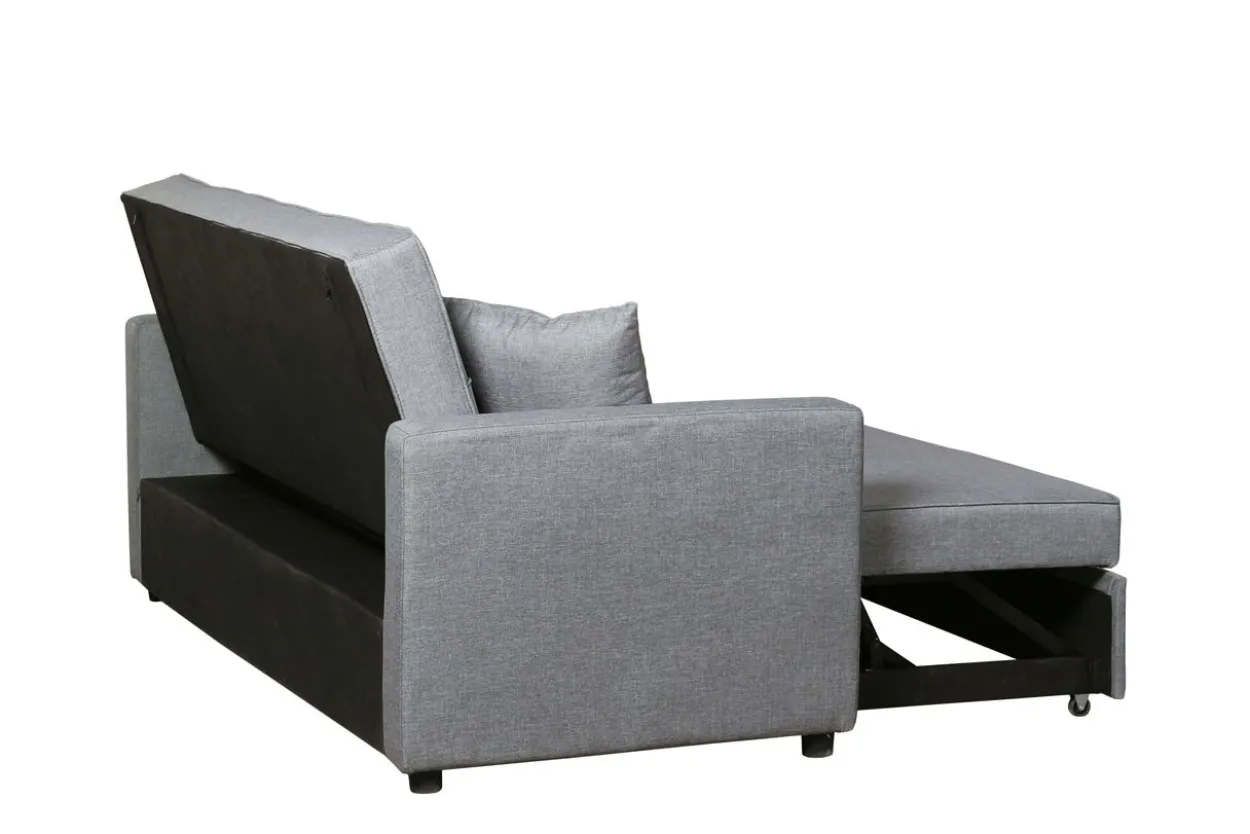 Ausziehbares Bettsofa Sofa mit Bettfunktion - Hellgrau