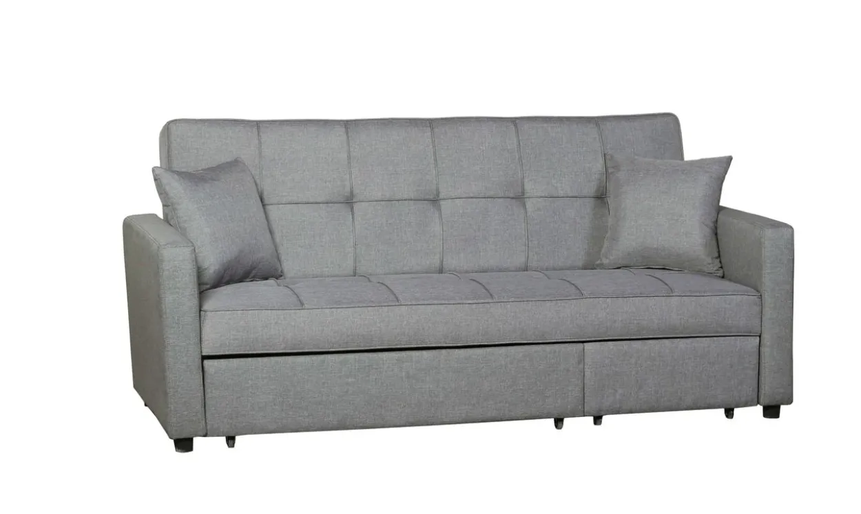 Ausziehbares Bettsofa Sofa mit Bettfunktion - Hellgrau