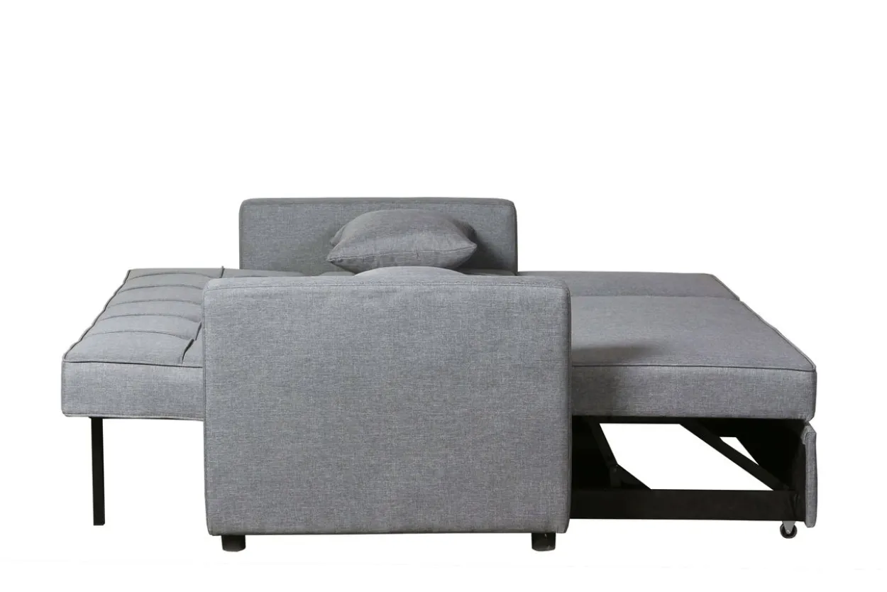 Ausziehbares Bettsofa Sofa mit Bettfunktion - Hellgrau
