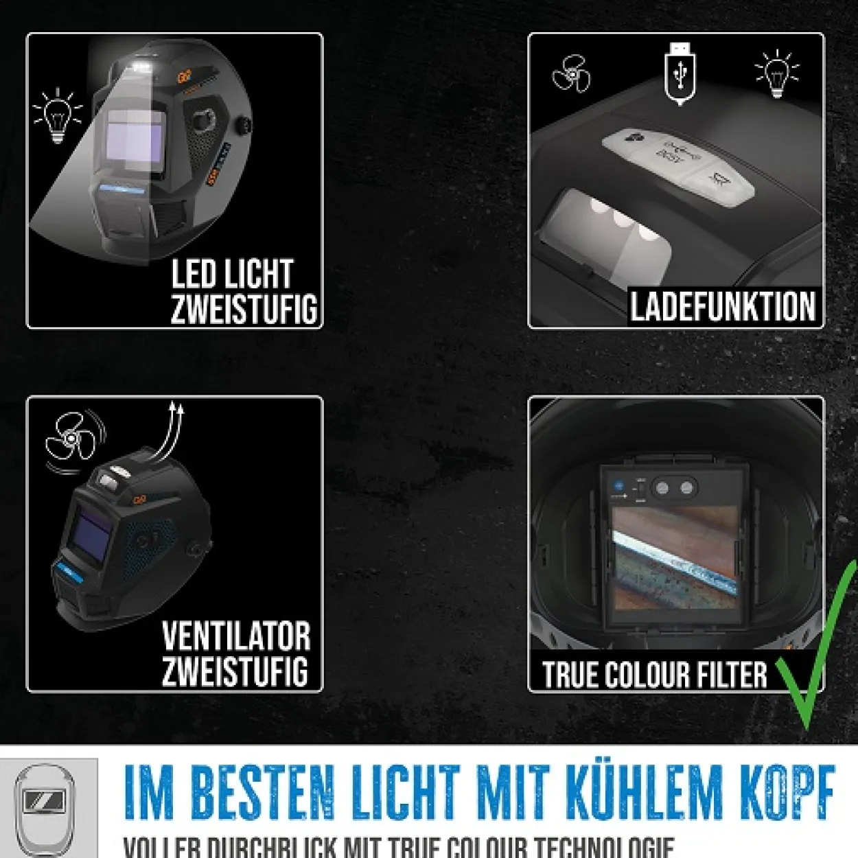 Automatik Schweißhelm GSH-3S-VL-TC-2