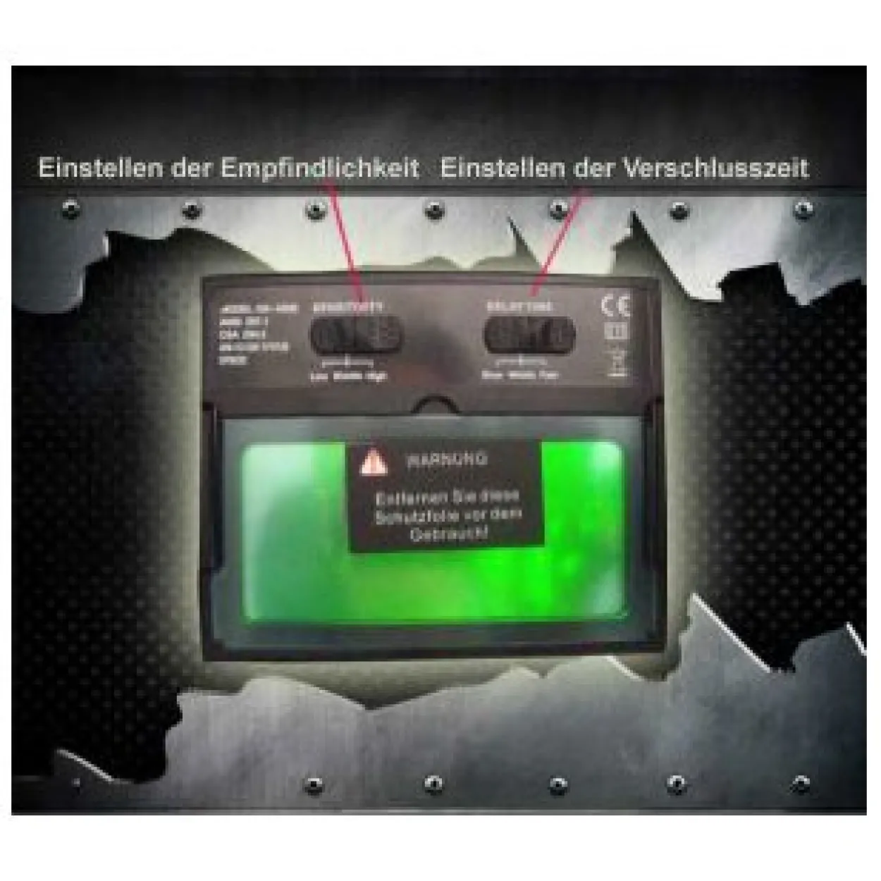 Automatik Schweißhelm Serie "Advanced", Black Shield