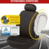 Autositzbezug DotSpot grau-schwarz