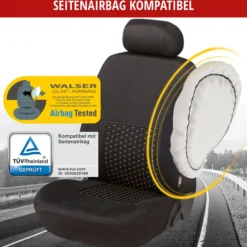 Autositzbezug DotSpot grau-schwarz
