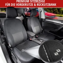 Autositzbezug DotSpot grau-schwarz