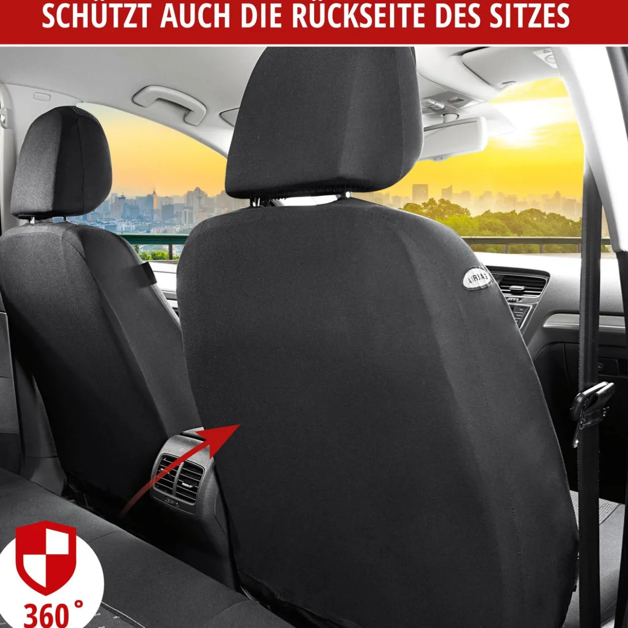 Autositzbezug DotSpot grau-schwarz