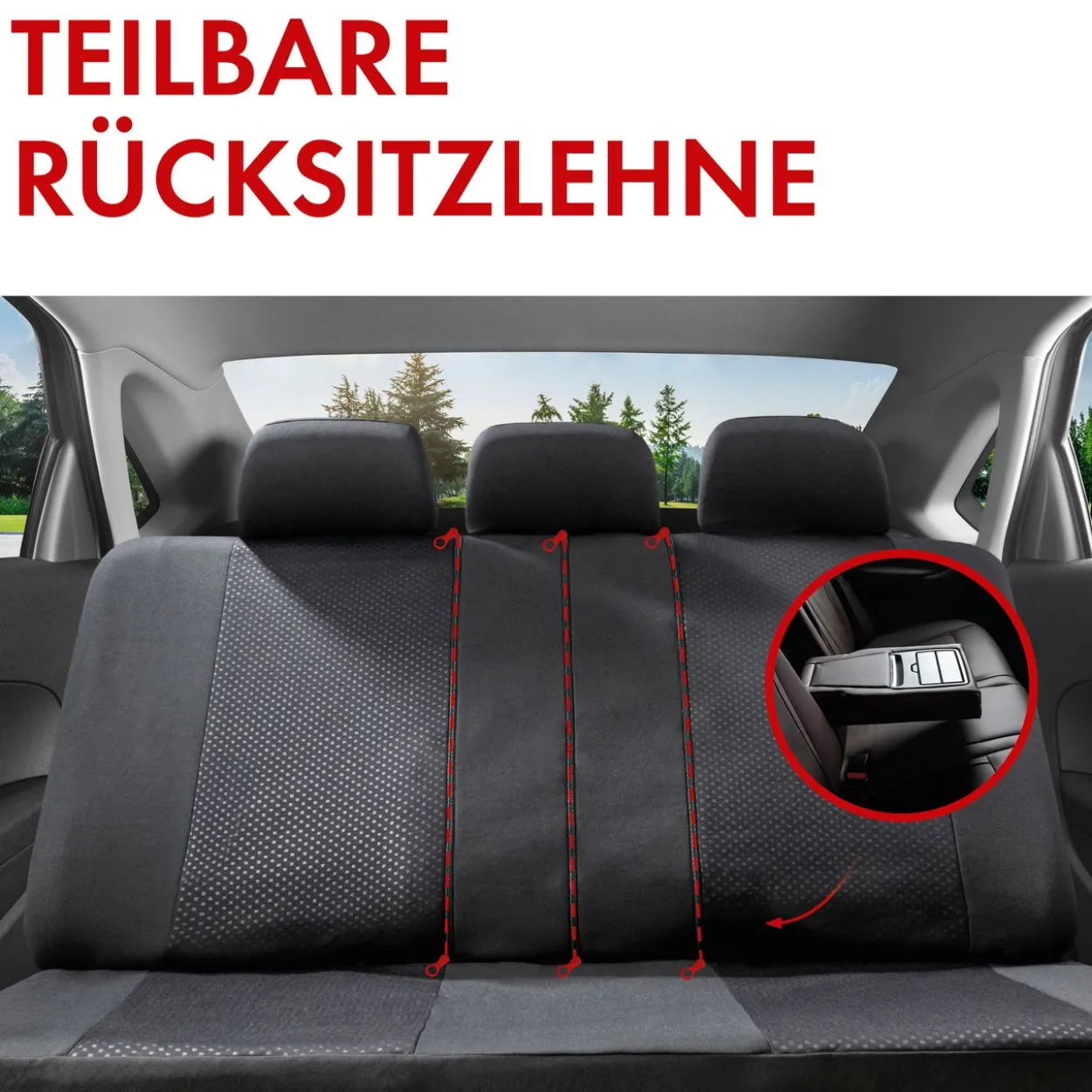 Autositzbezug Dundee schwarz-grau