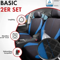 Autositzbezug Dundee schwarz-blau