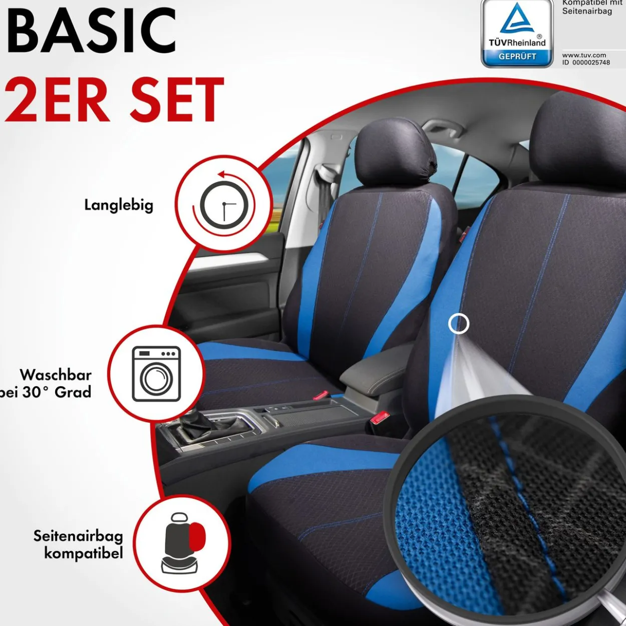 Autositzbezug Dundee schwarz-blau