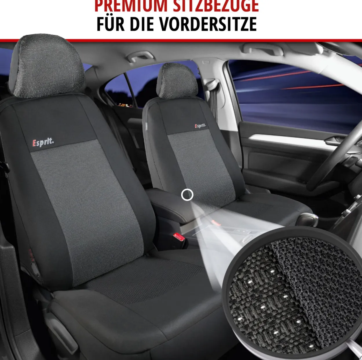 Autositzbezug Esprit Coll. Premium Zipp-It - schwarz