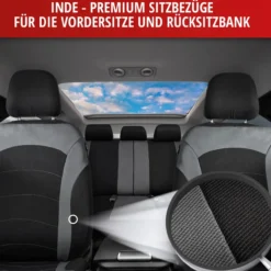 Autositzbezug Inde schwarz