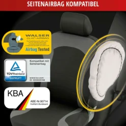 Autositzbezug Inde schwarz