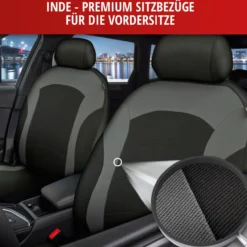 Autositzbezug Inde schwarz