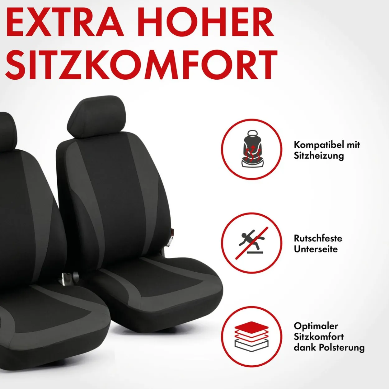 Autositzbezug Mendoza anthrazit-grau