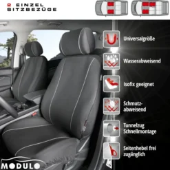 Autositzbezug Modulo schwarz