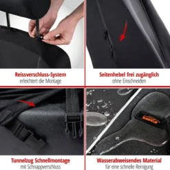 Autositzbezug Modulo schwarz