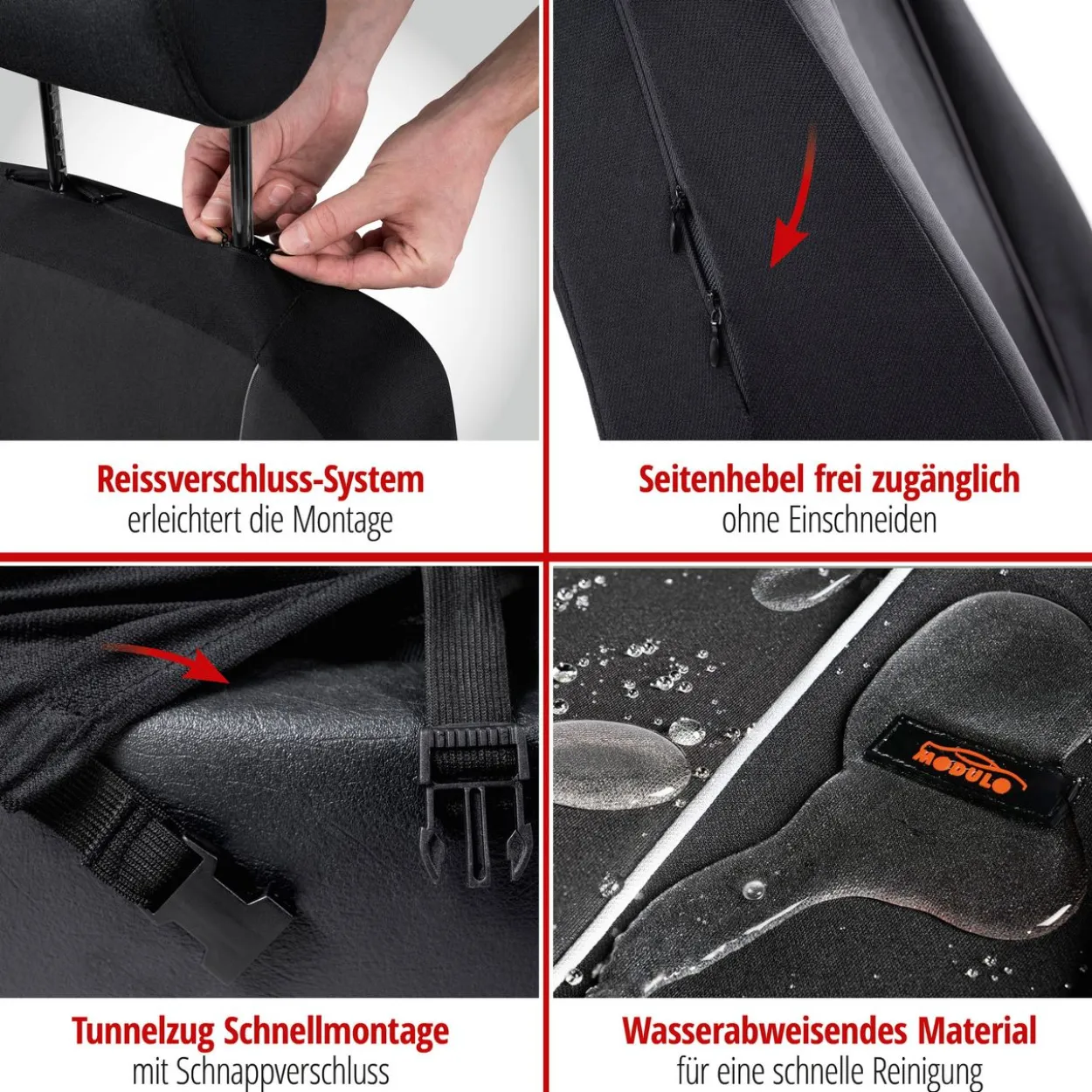 Autositzbezug Modulo schwarz