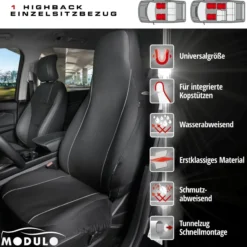 Autositzbezug Modulo schwarz