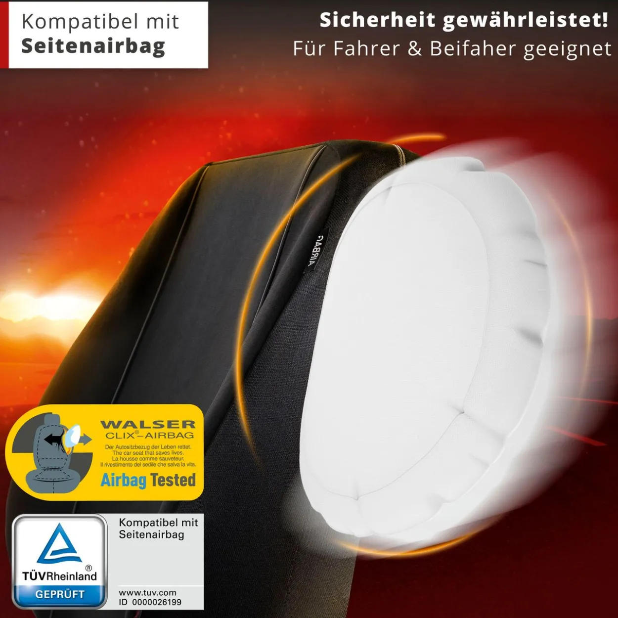 Autositzbezug Modulo schwarz
