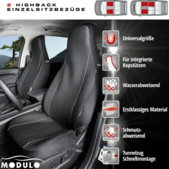 Autositzbezug Modulo schwarz