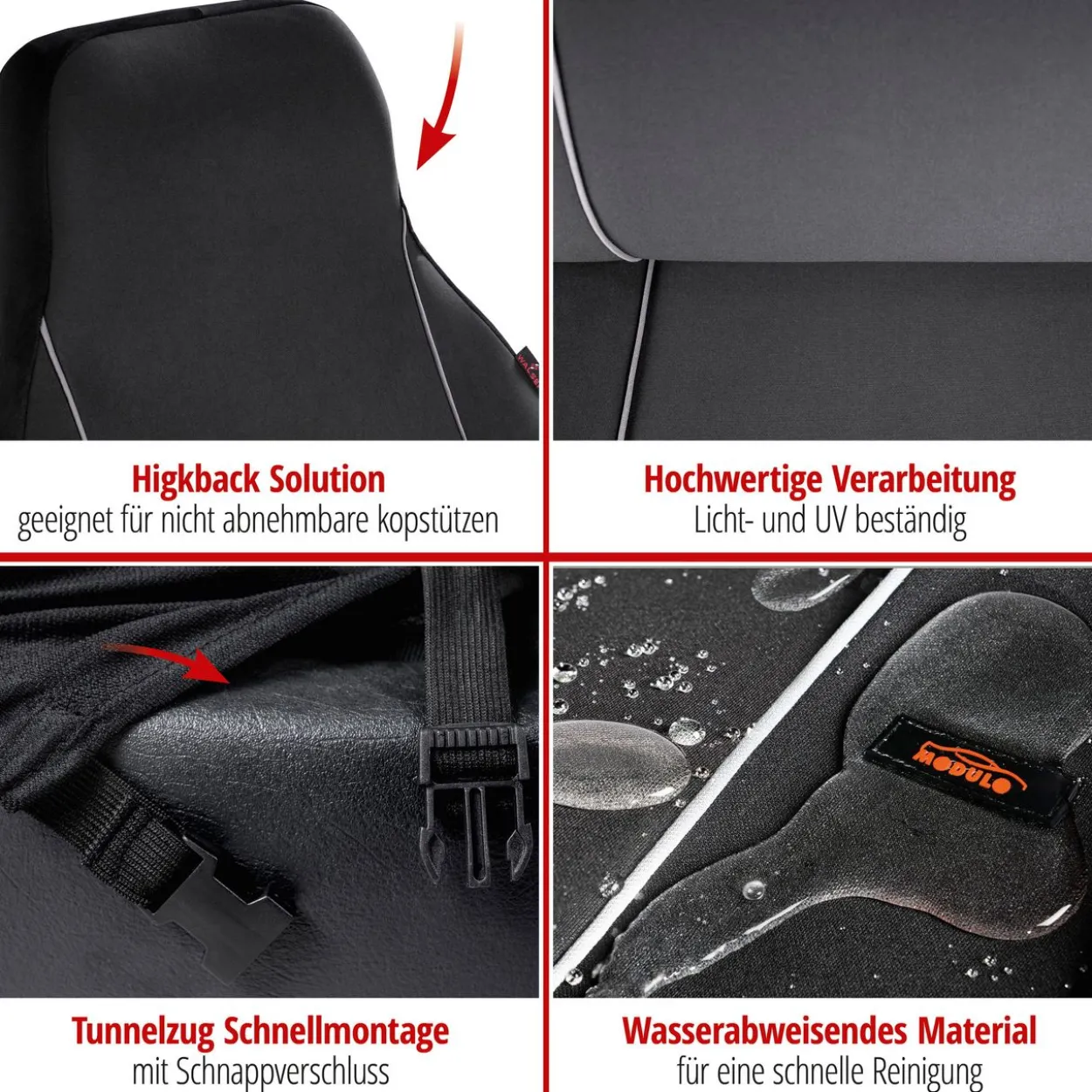 Autositzbezug Modulo schwarz