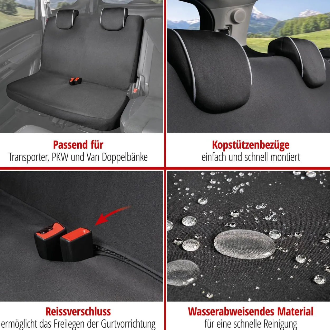 Autositzbezug Modulo schwarz