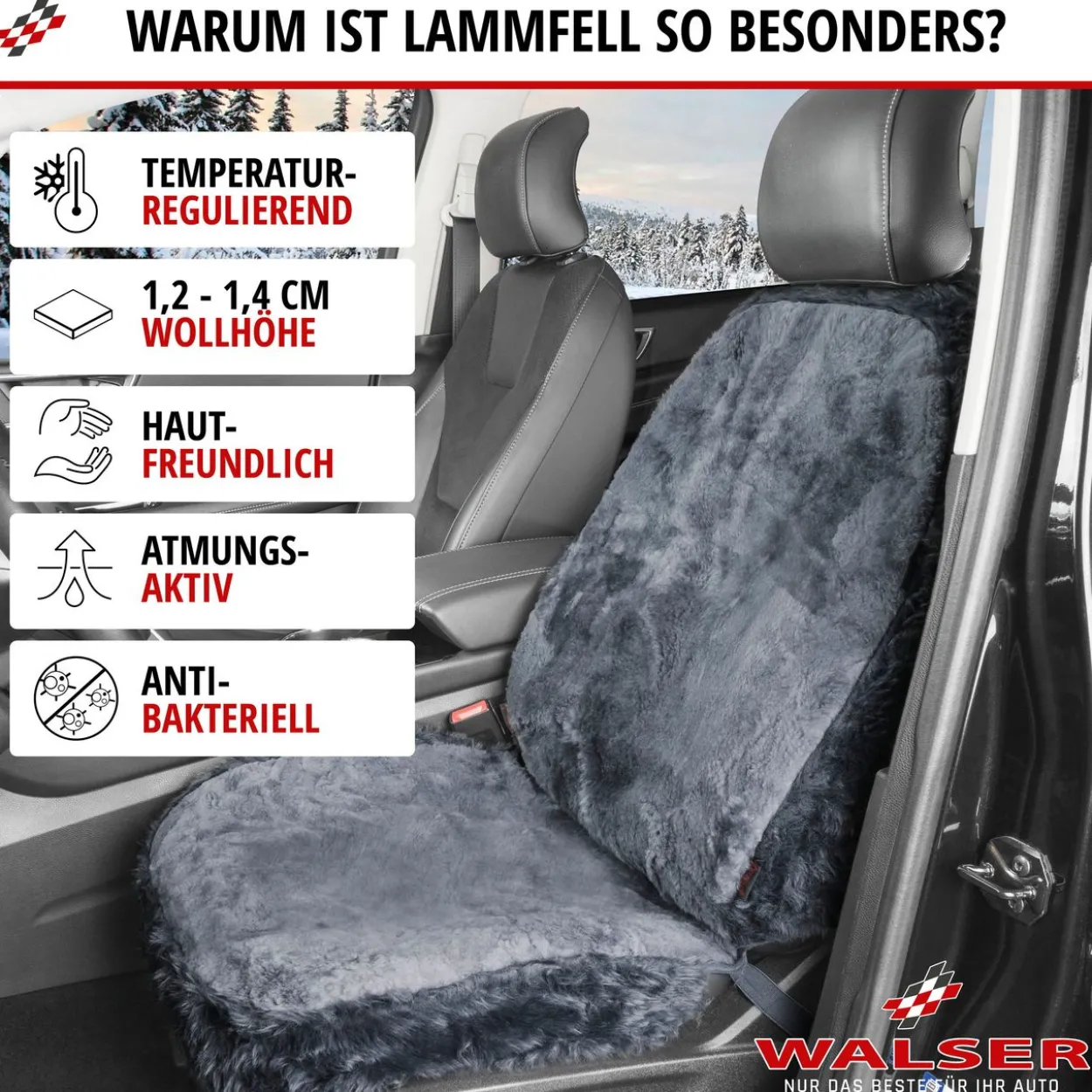 Autositzbezug Monette anthrazit