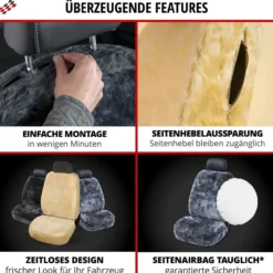 Autositzbezug Monette anthrazit