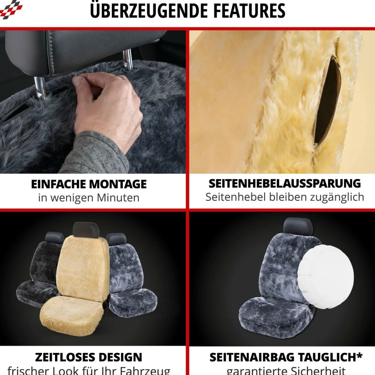 Autositzbezug Monette schwarz