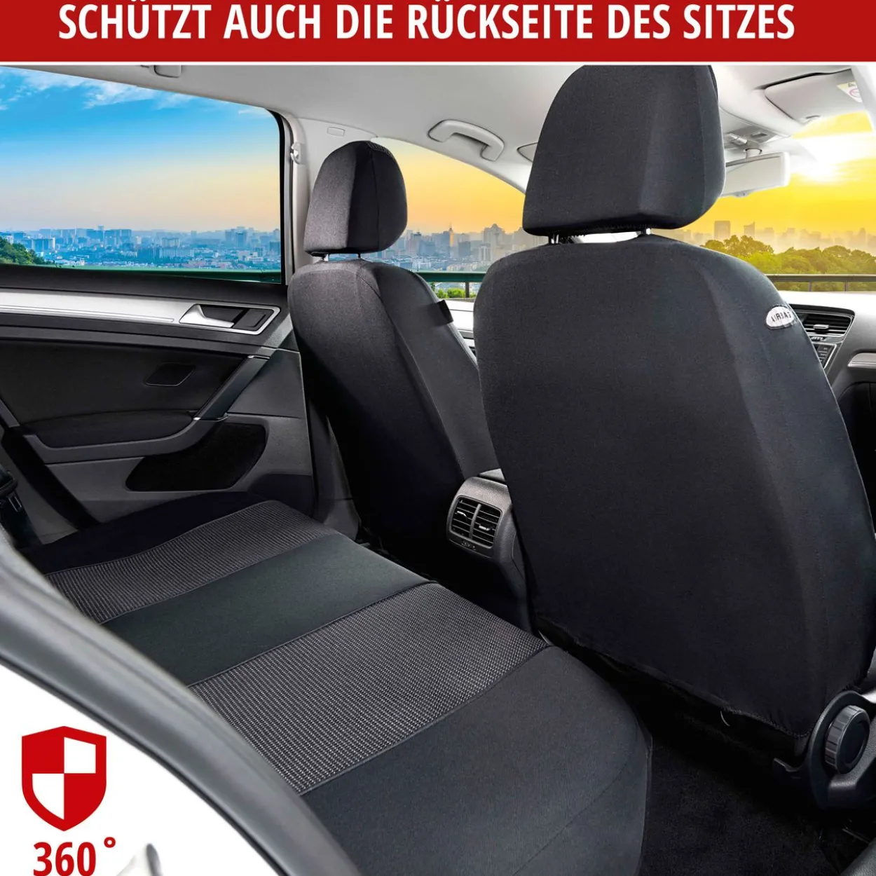 Autositzbezug Pineto schwarz-grau