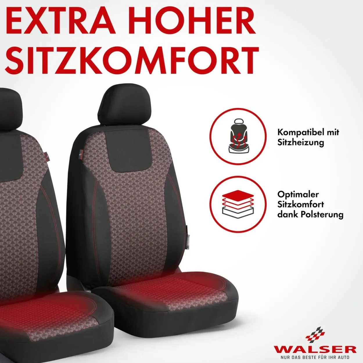 Autositzbezug Redring rot-schwarz