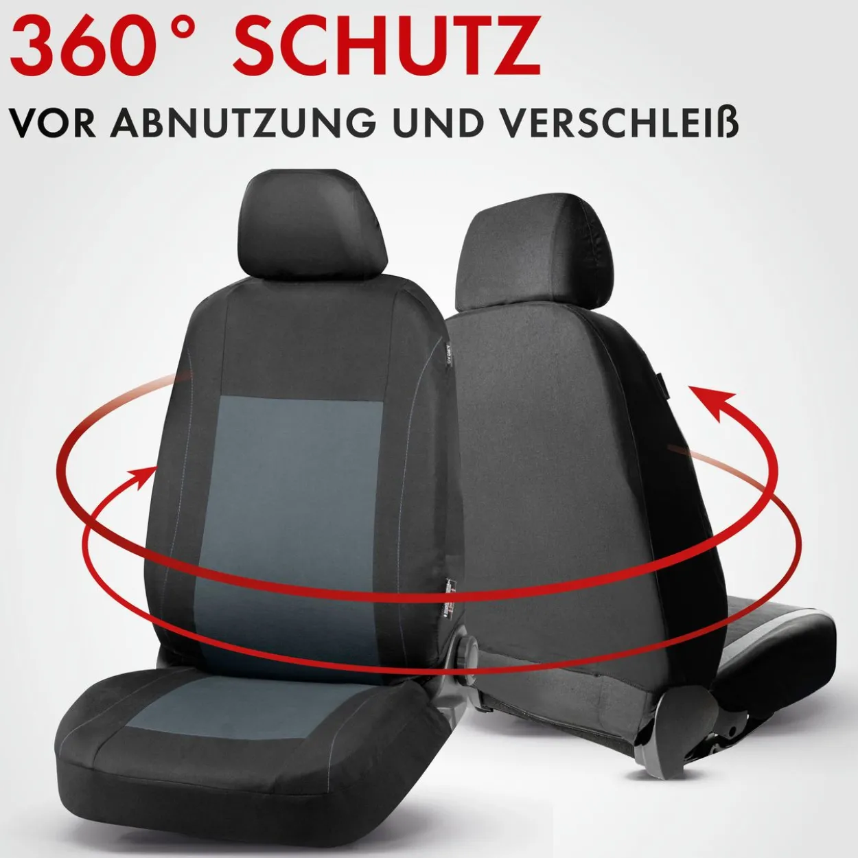 Autositzbezug Sandray grau-schwarz