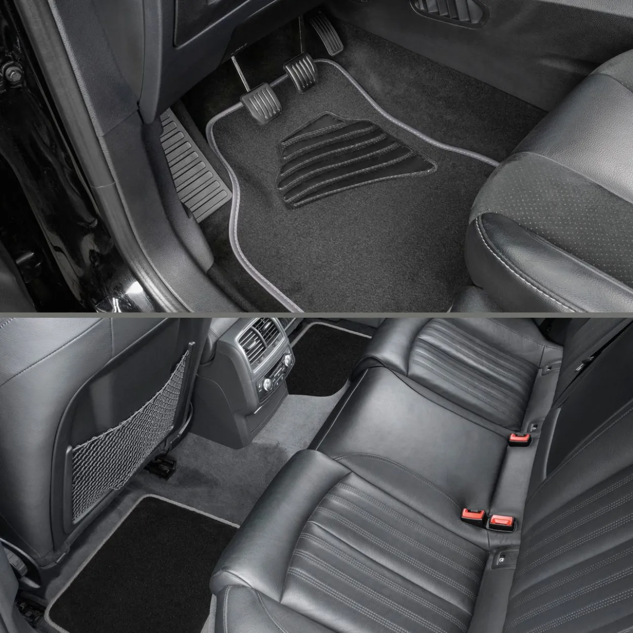 Autoteppich Matrix schwarz-grau