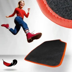 Autoteppich Matrix schwarz-rot