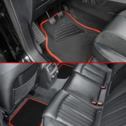 Autoteppich Matrix schwarz-rot