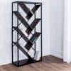 Aysmetrisches Wohnzimmerregal, ca. 74 x 30 x 153 cm - Braun