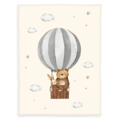 babybest Ballonfahrt Microfaserflausch-Decke Größe 75x100 cm