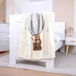 babybest Ballonfahrt Microfaserflausch-Decke Größe 75x100 cm
