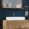 Badblock Lendas M 80cm Unterschrank + Spiegel Honig-Eiche
