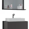 Badblock Lendas M 60cm Unterschrank + Spiegel Anthrazit