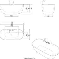 Badewanne LENI mit Armatur