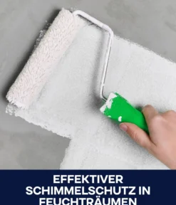 Bad & Küchenfarbe 5L Weiß + Anstreichset / Badfarbe Küchenfarbe Feuchtraumfarbe Weiß