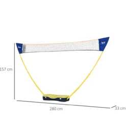 Badminton Netz mit 4 Schlägern tragbar
